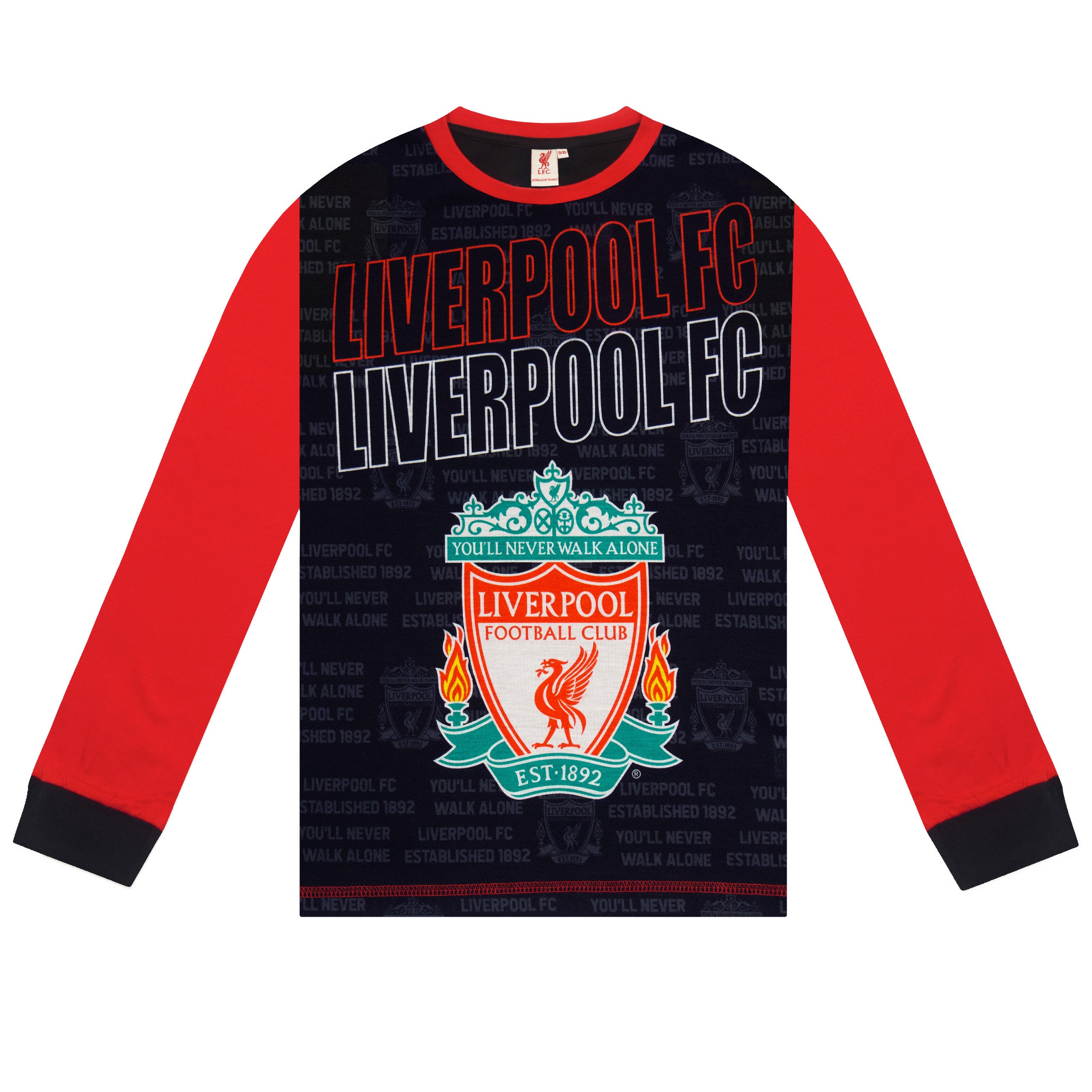 Liverpool FC Boys Pyjamas Long Sublimation Kids OFFICIAL Football Gift