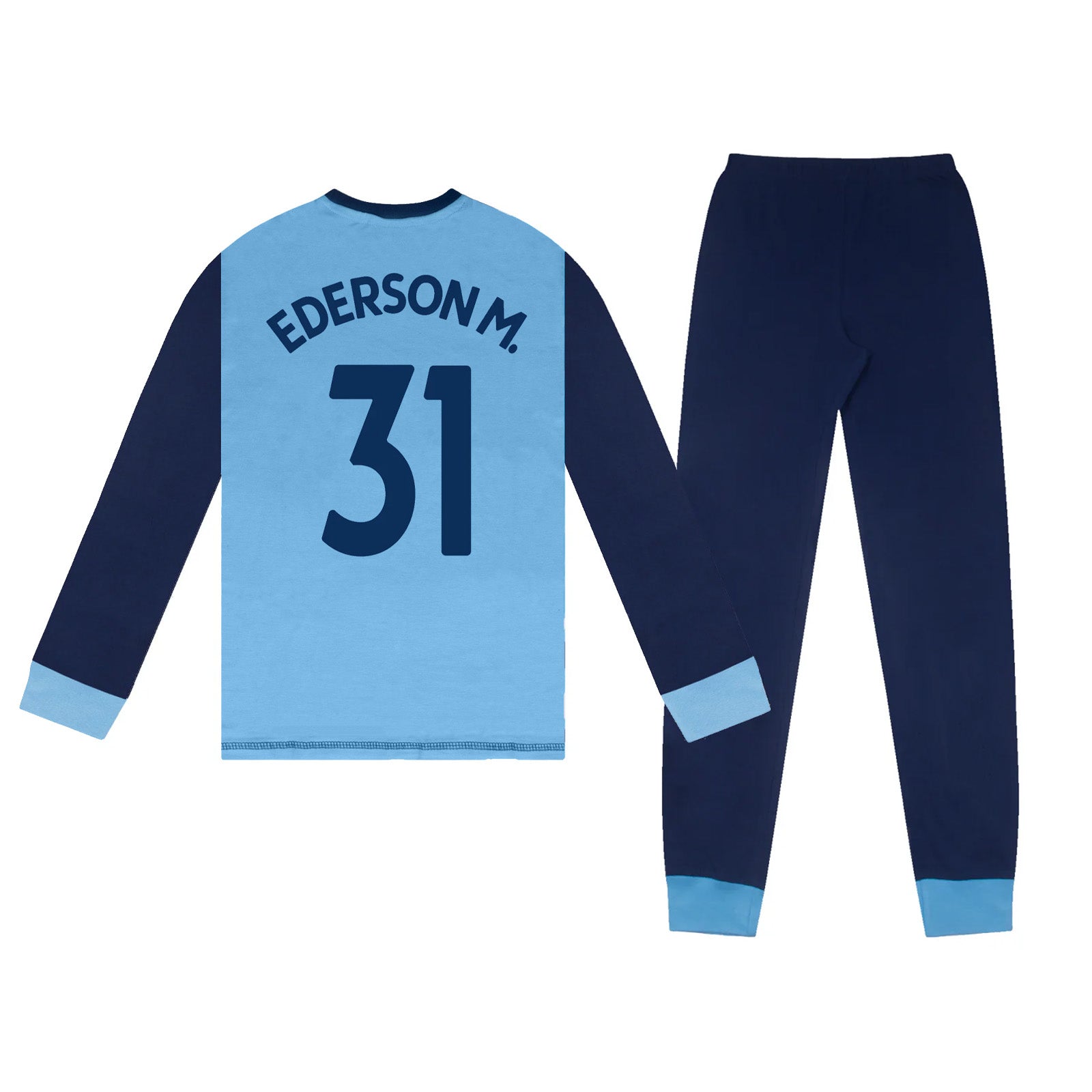 Manchester City Boys Pyjamas Long Sublimation Kids OFFICIAL Football Gift