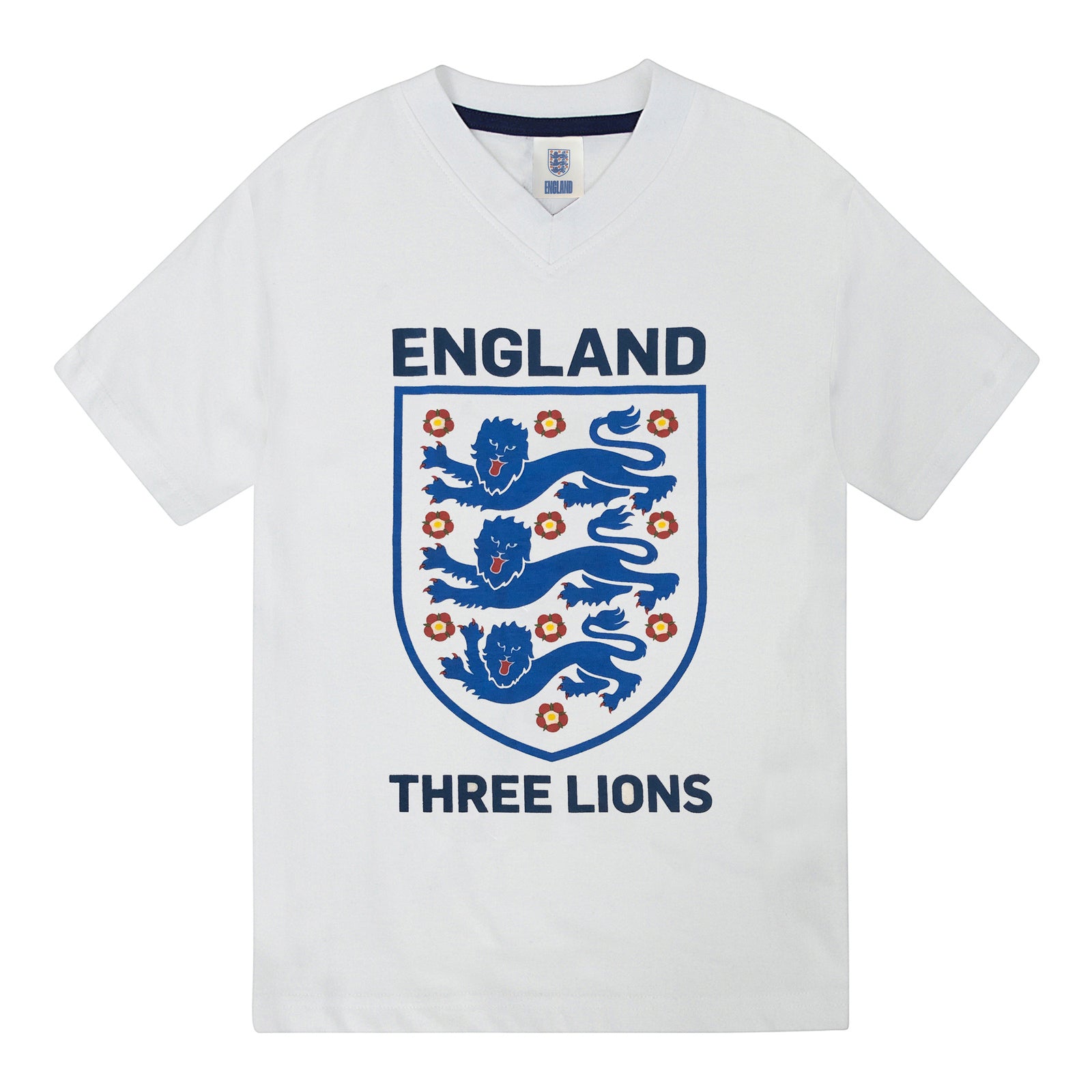 England Boys Pyjamas Short Three Lions Kids OFFICIAL Football Gift