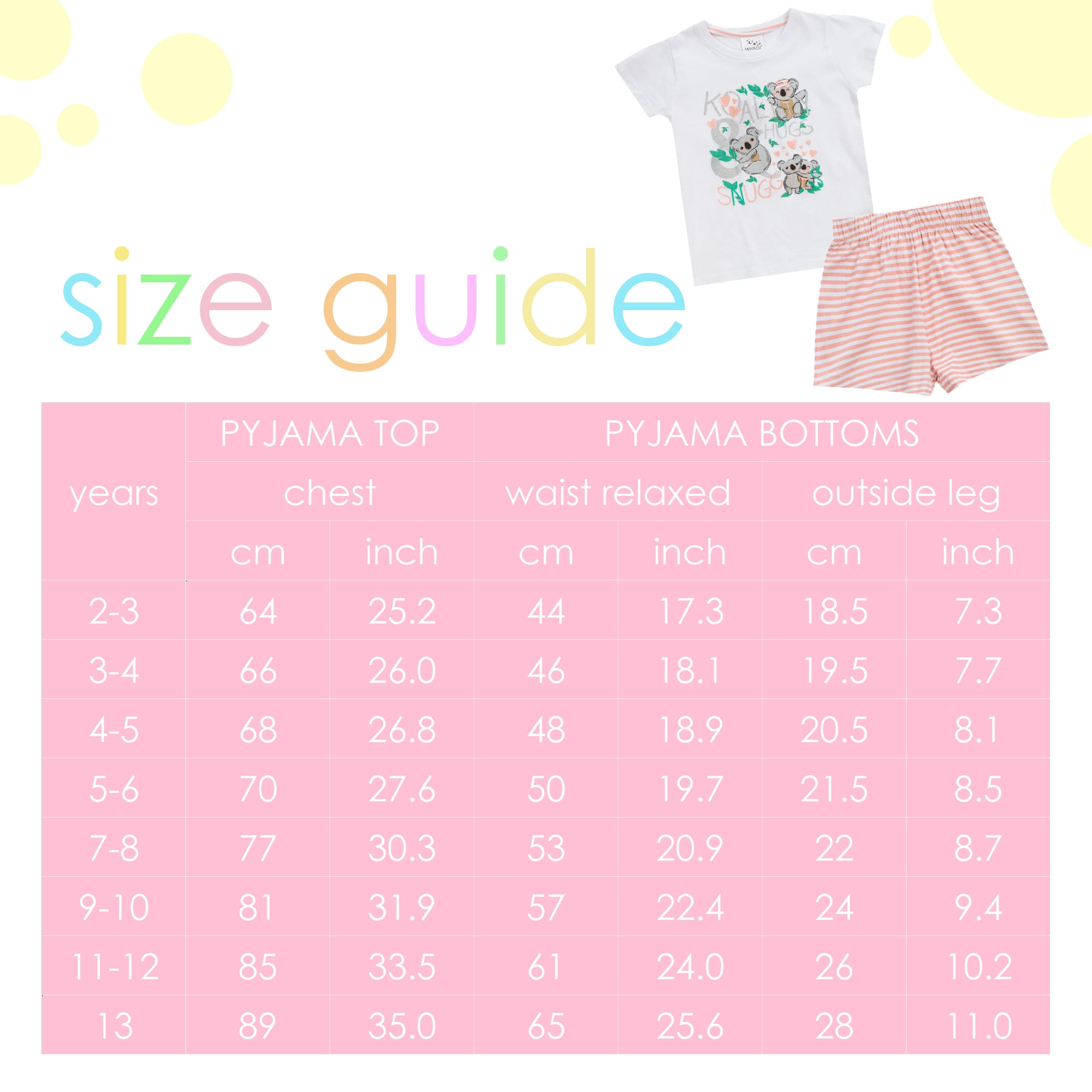 Girls Shorty Pyjama Set Animal Printed Pyjamas 2-3 3-4 4-5 5-6 Years 100% Cotton