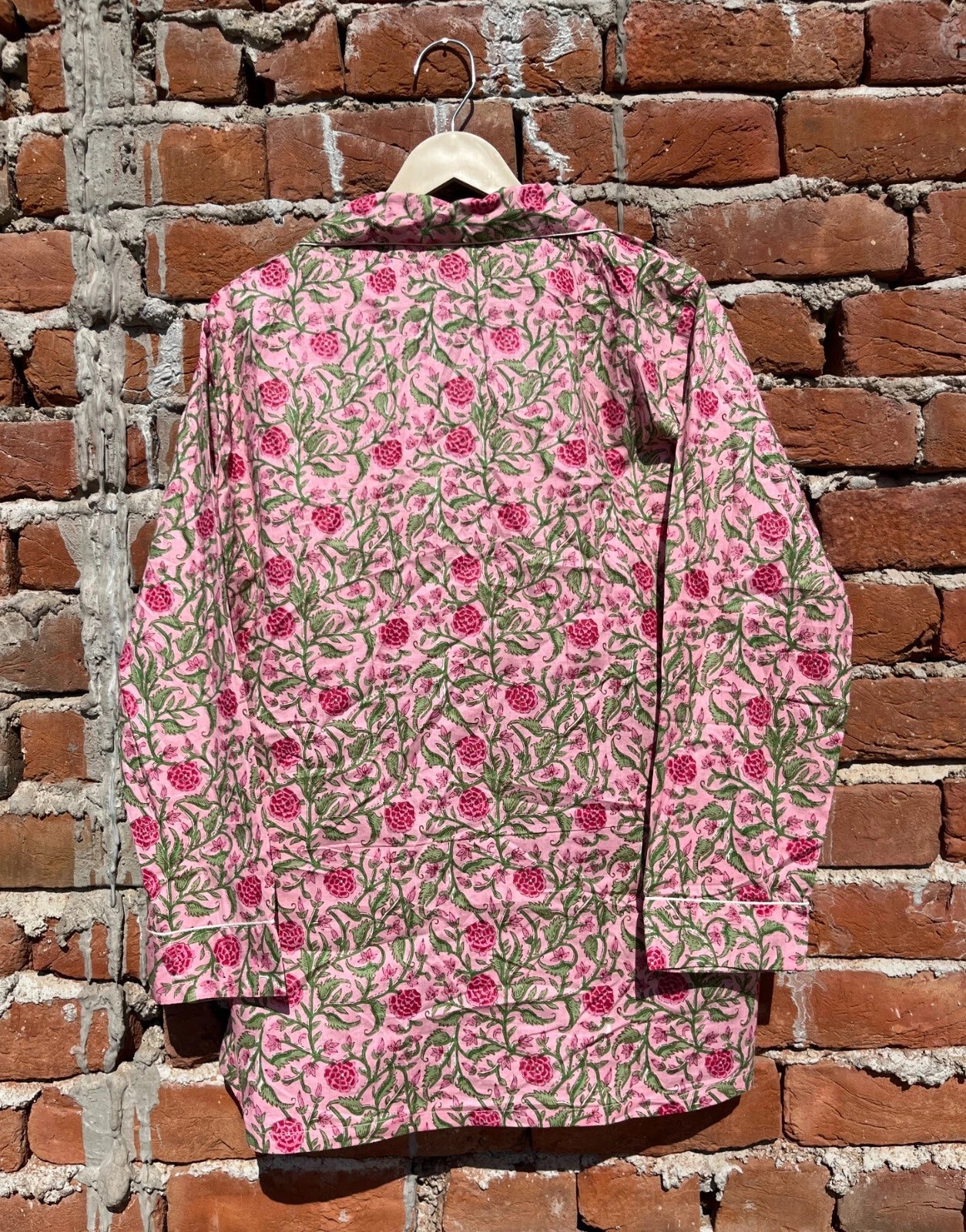 Indian Cotton Floral Print PJ Set Bridesmaid Pajama Set Women Nightwear Suits US