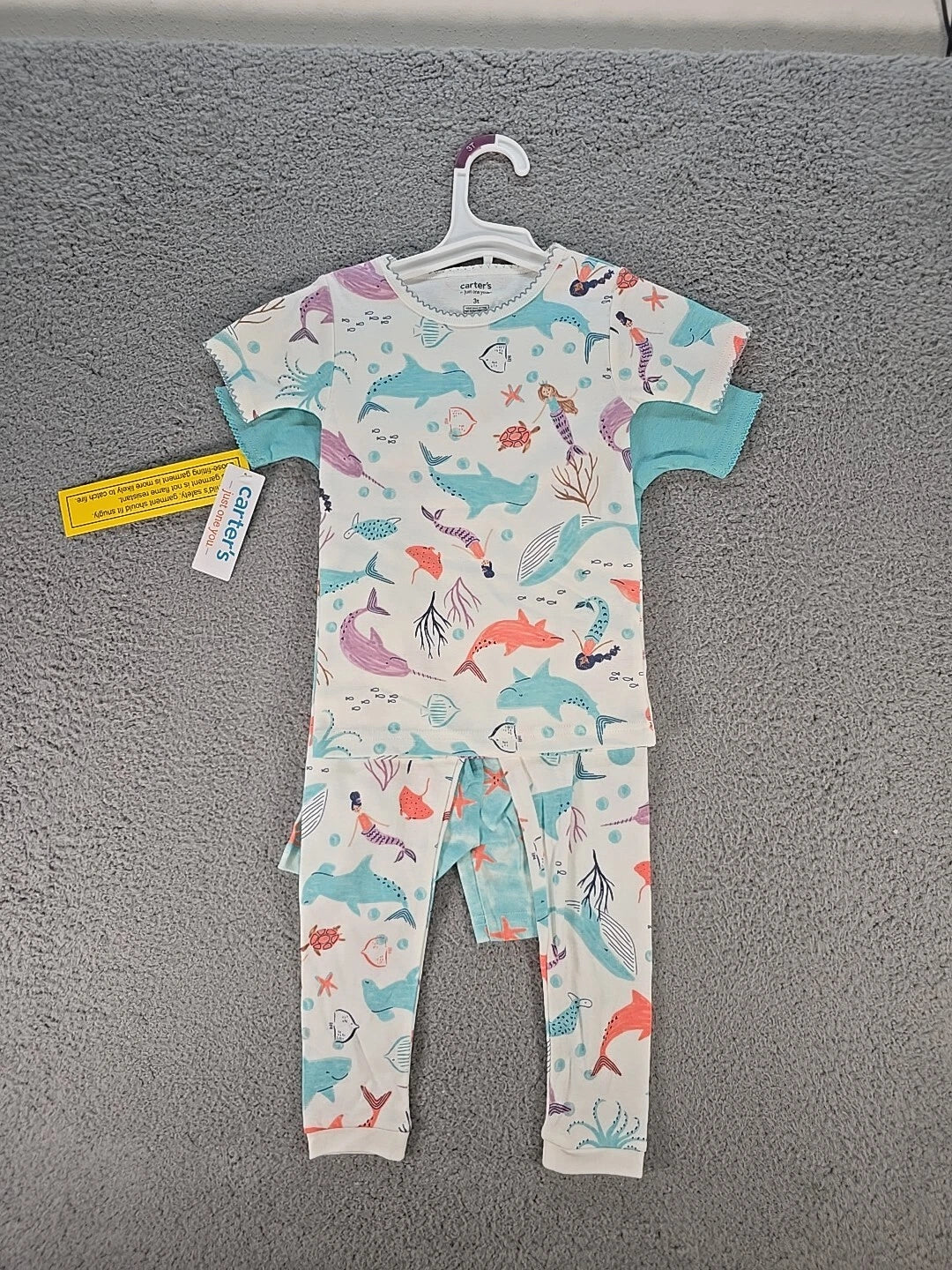 Carters 4 Piece Mermaid Pajama Set Girls 3T