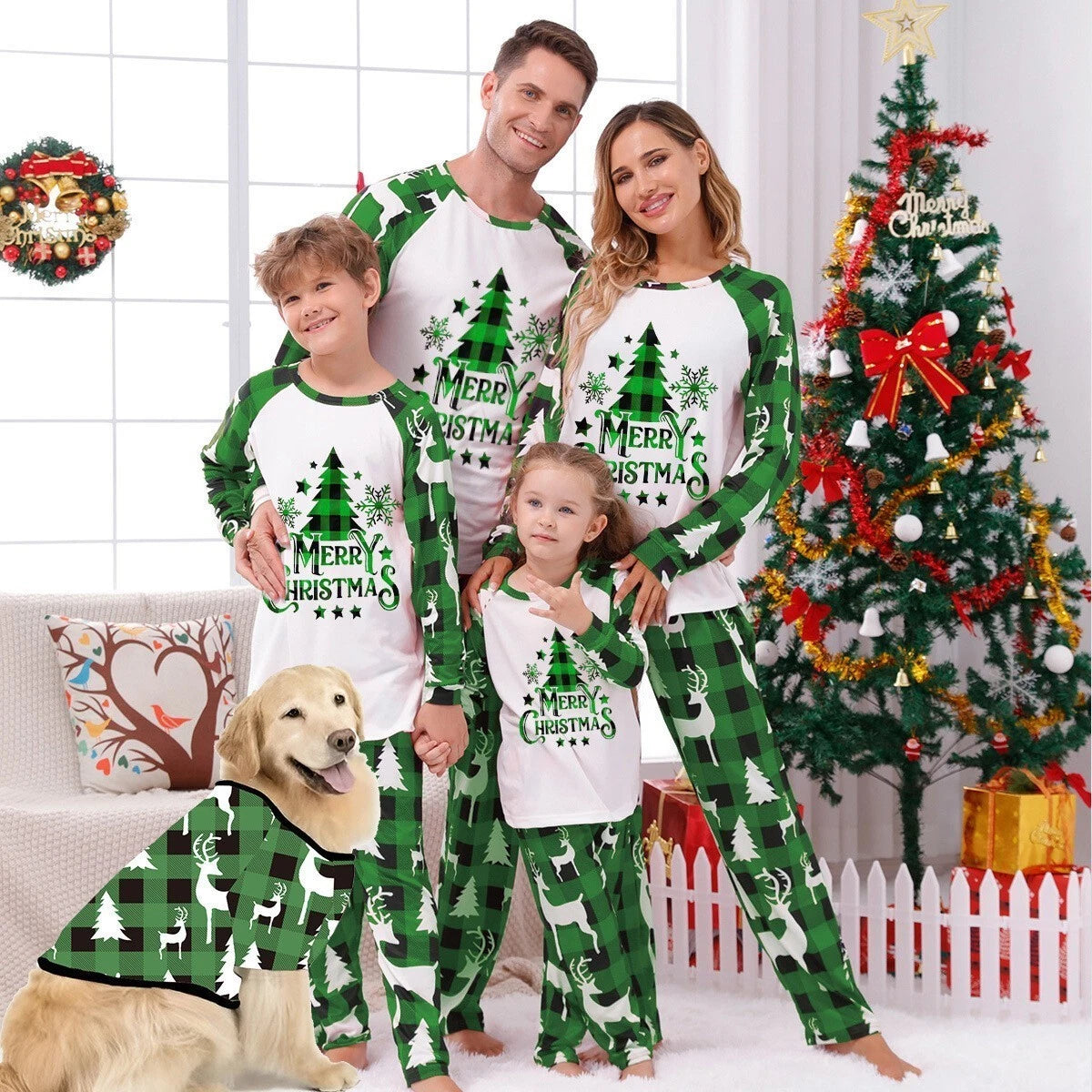 Christmas Family Matching Pyjamas Adults Kids Baby Xmas Tree Nightwear Sleepwear