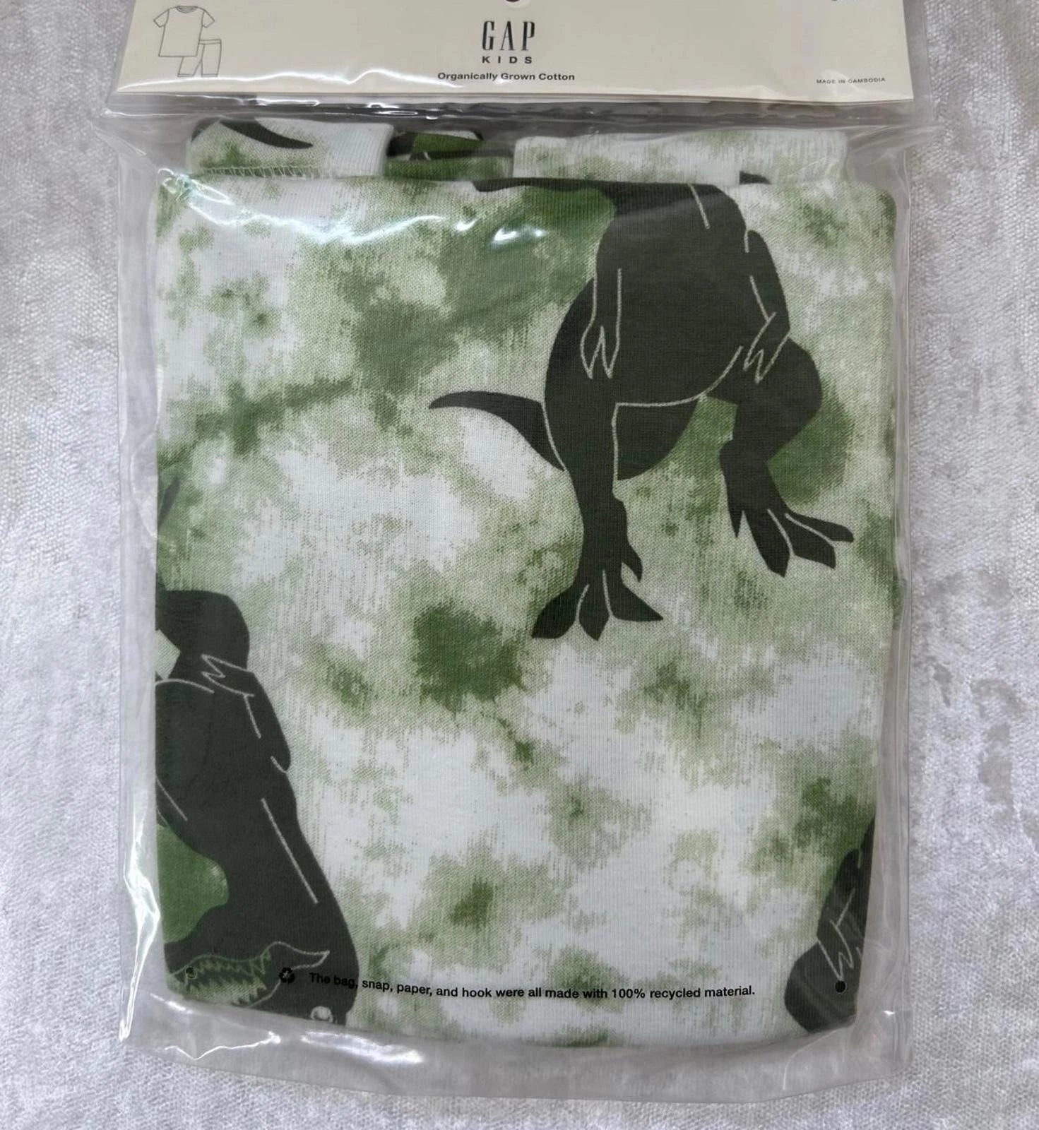 SZ 12yrs 🌱ORGANIC🌱 Gap Kids  | Green  Dino PJ Set - +Loving Kindness Everyday