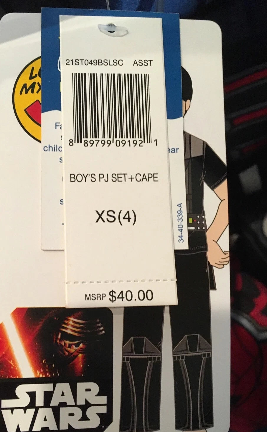 LITTLE BOY'S STAR WARS PAJAMA SET WITH DETACHABLE CAPE SIZES 2 & 4 AVAILABLE NWT