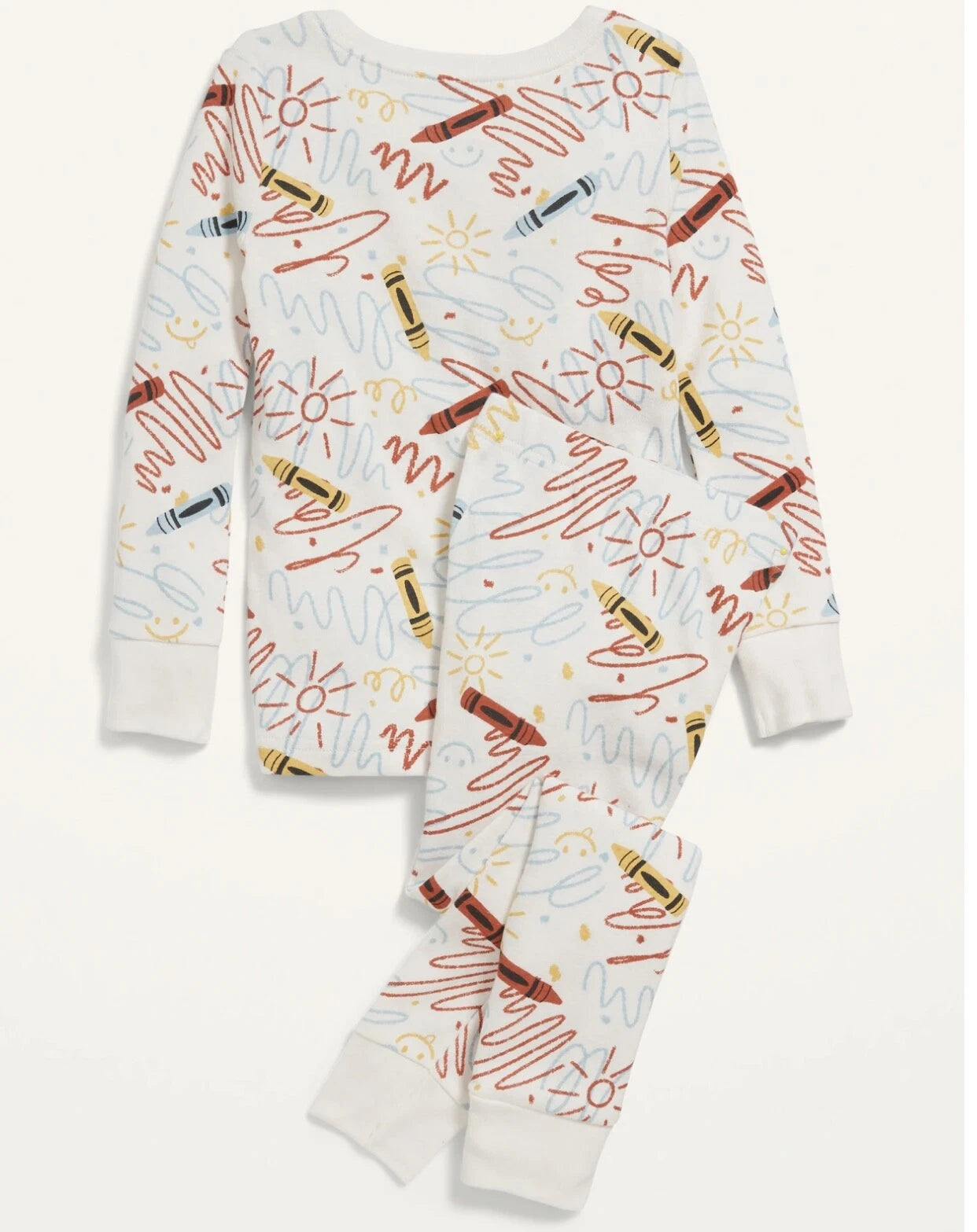 Old Navy Toddler Size 5T ~ 2 Piece Pajama Set ~ Crayons .. NWT