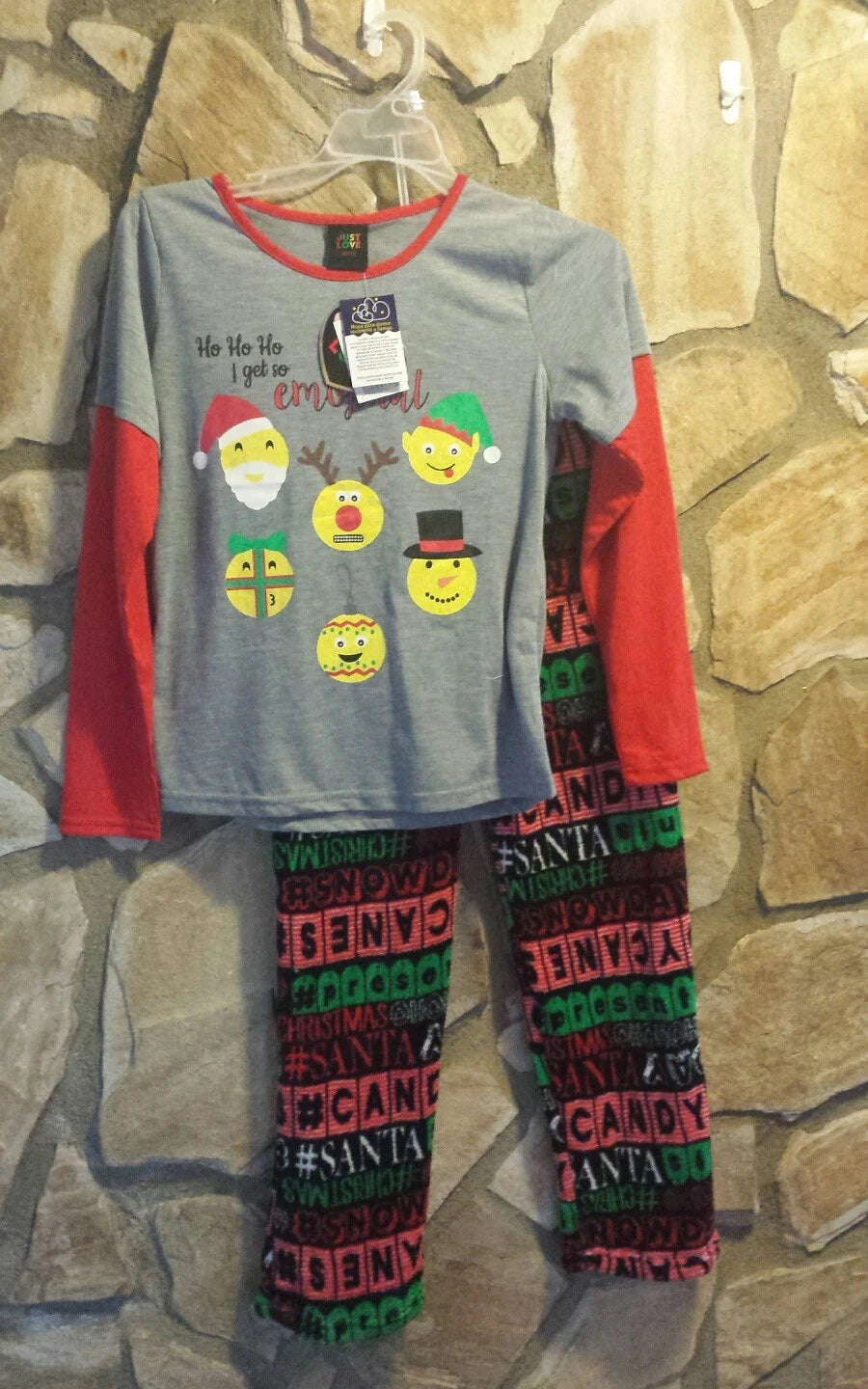 JUST LOVE KIDS Christmas Holiday Sleepwear Pajama SET PANTS & TOP S M L #OO