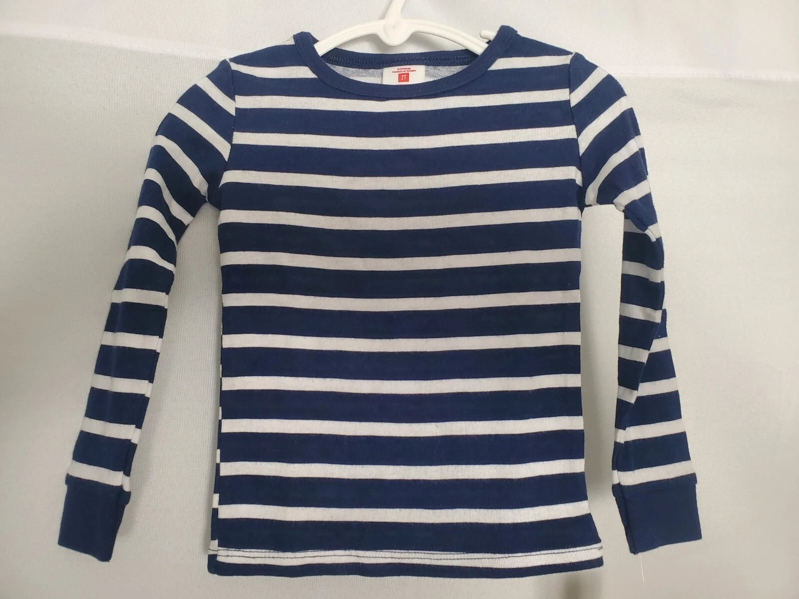 Matching Family Pajama Collection Blue White Striped Long Sleeve Set Kid 2T NWT.