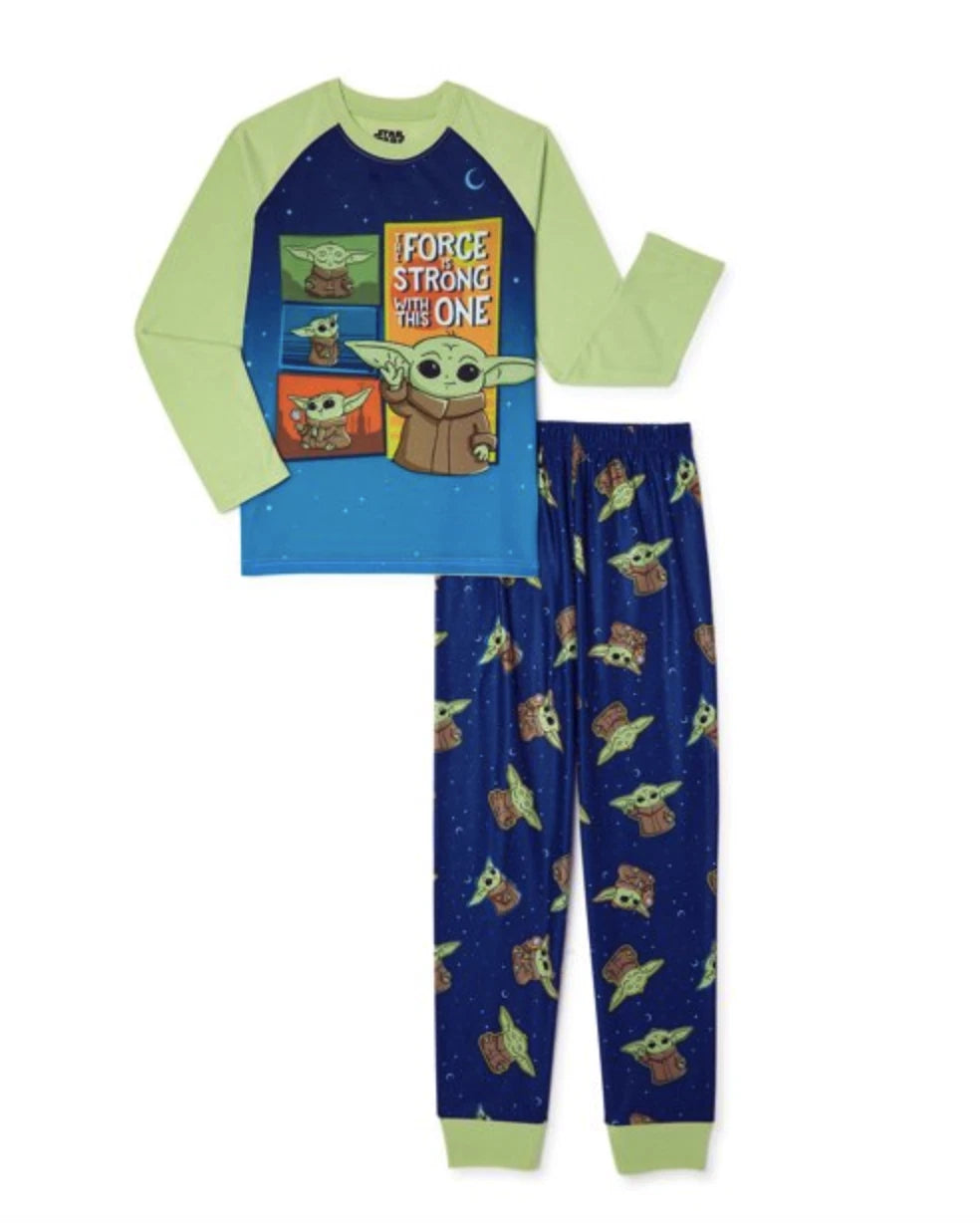 Baby Yoda The Child Star Wars Boys Pajamas Force is Strong Size 6/7 or 8 NWT