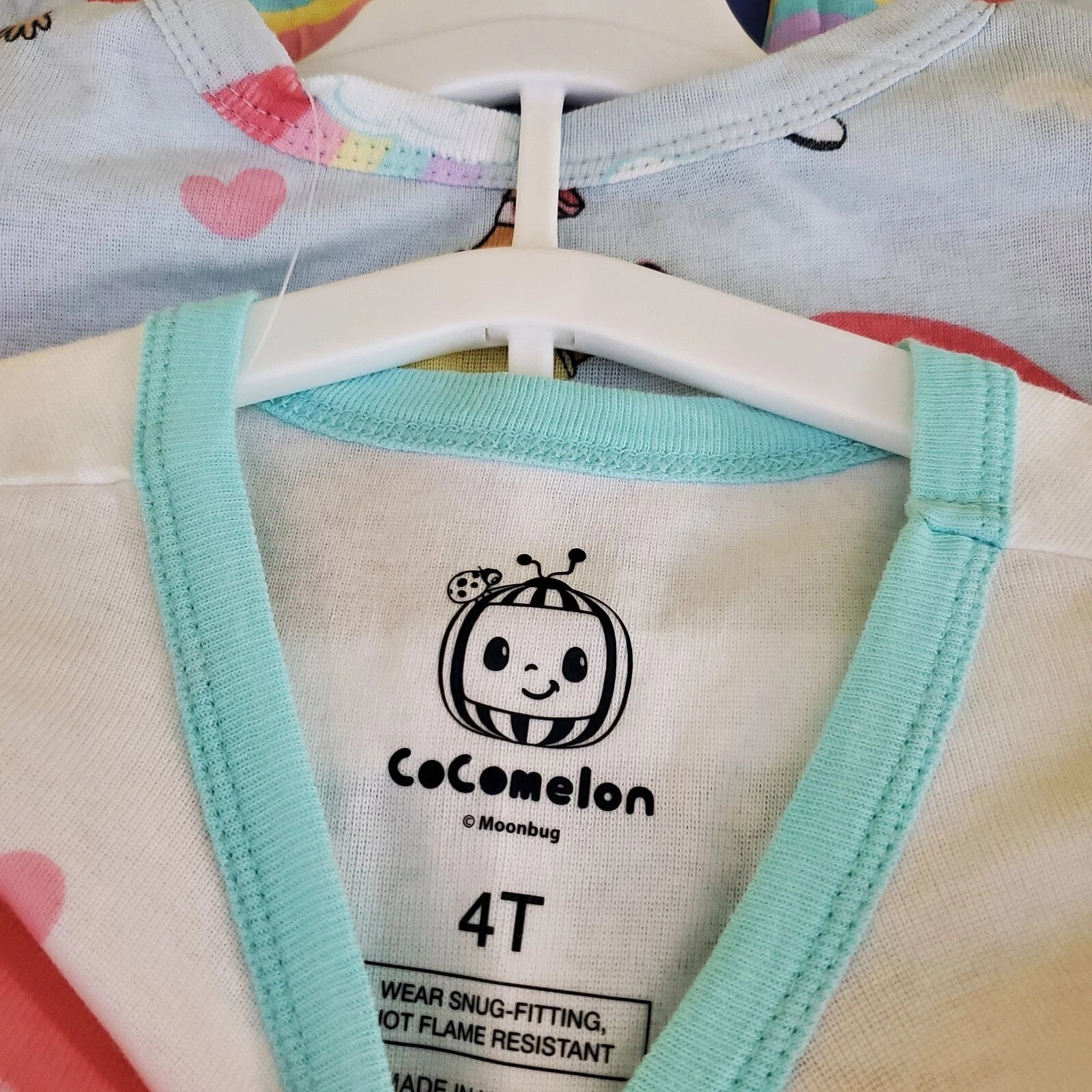 NEW Toddler Girls' 4pc Cocomelon Rainbow Snug Fit Pajama Sets Sz.4T