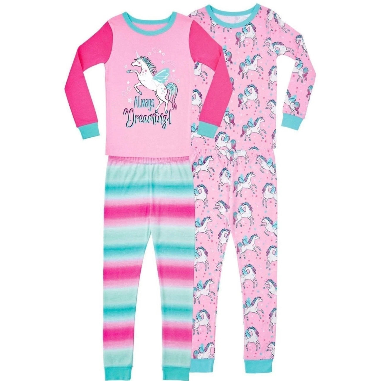 Member's Mark Girl's 4-Piece Unicorn Pajamas Set size 3T