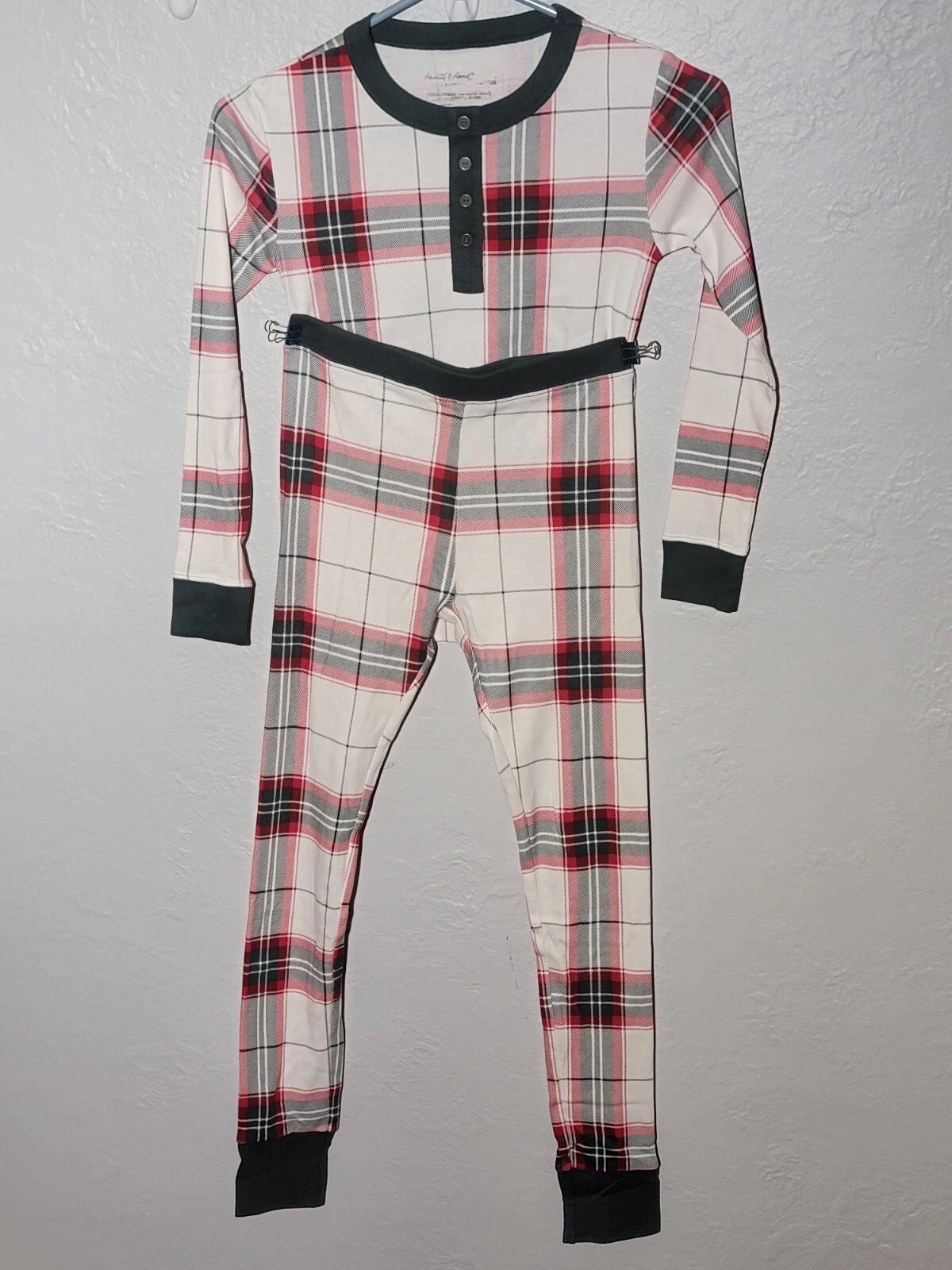 Kids' Holiday Plaid 2pc Pajama Set Green Red - Hearth & Hand With Magnolia 10