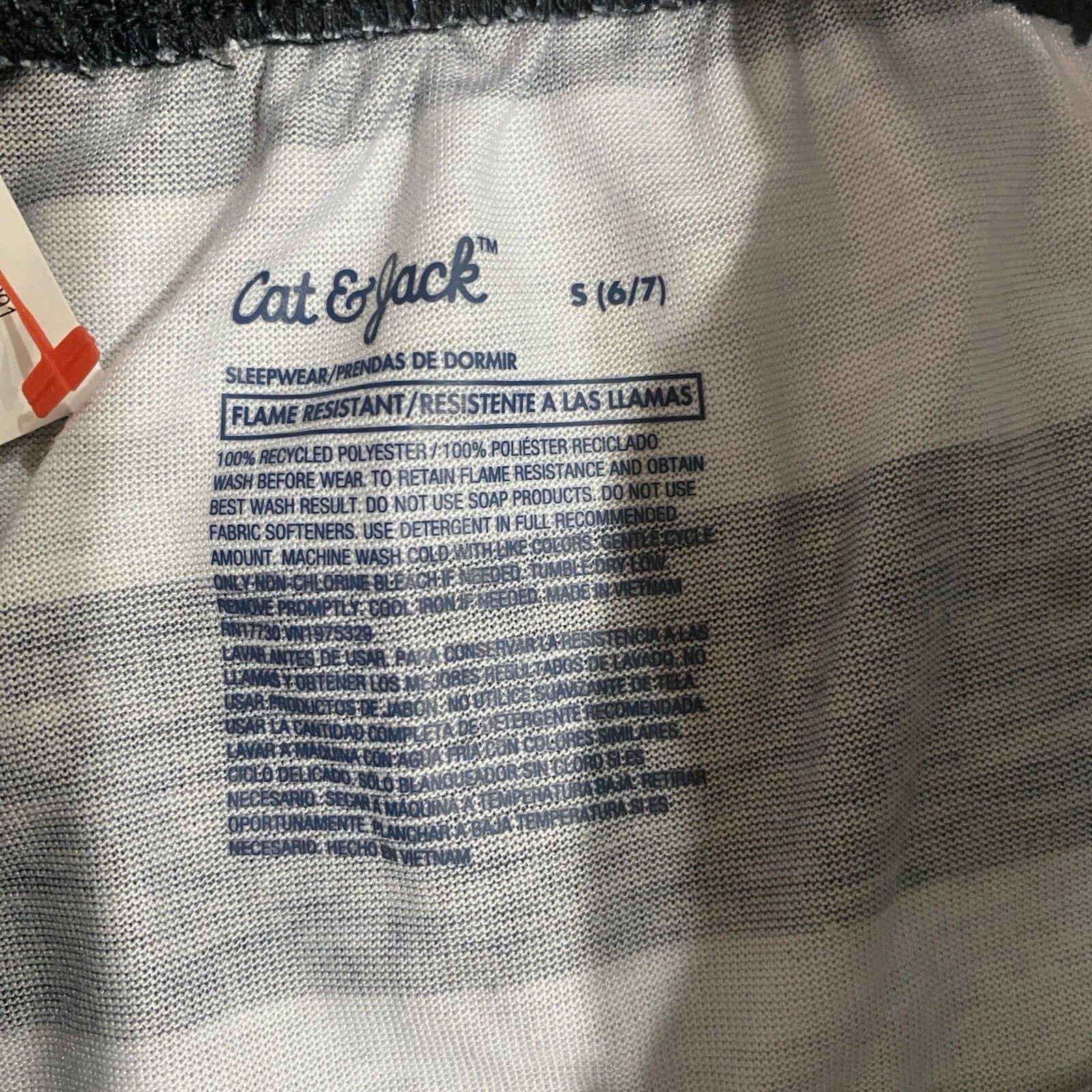 Cat & Jack Kids Halloween Pajamas Midnight Monster Crew Orange Black S,M, L