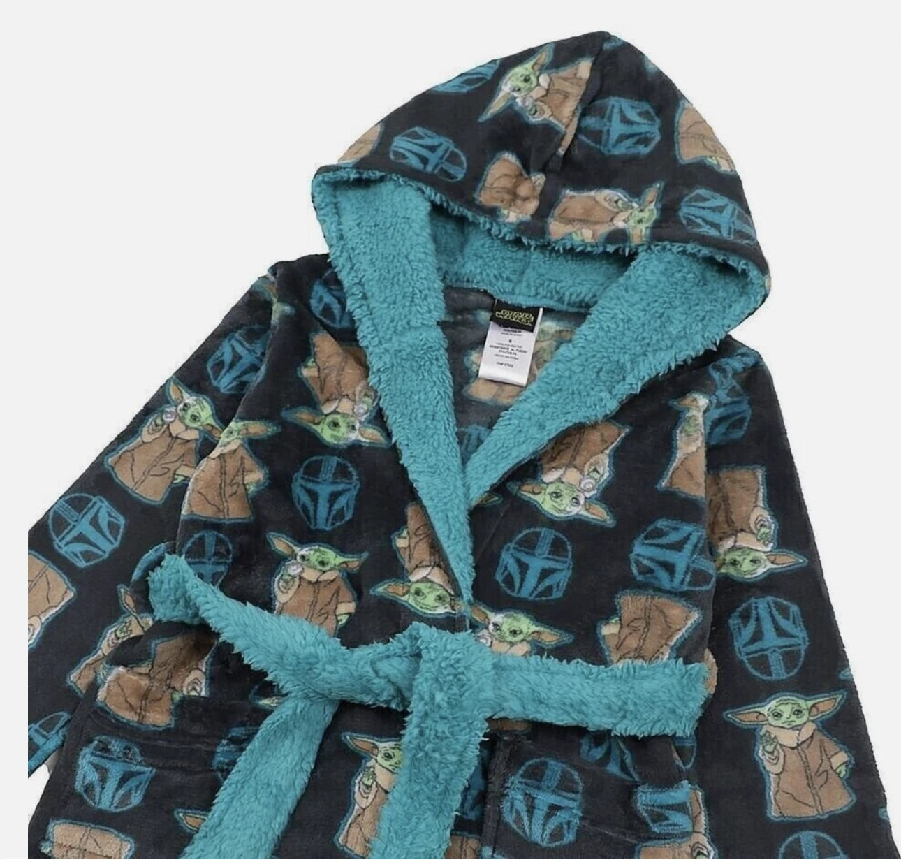 Centric Brands Kids Fleece Hooded Robe with Coordinating 2-Piece Character Pa...