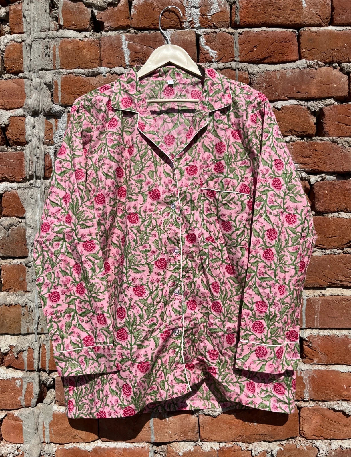 Indian Cotton Floral Print PJ Set Bridesmaid Pajama Set Women Nightwear Suits US