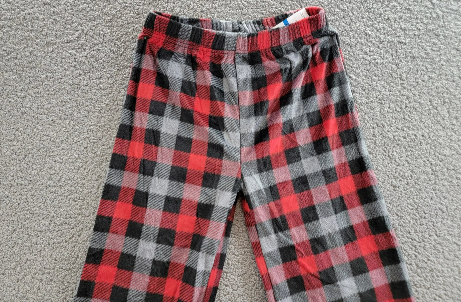 Max & Olivia Flannel Pajama Set Big Boys XL (16-18) Red Multi Plaid Button Front