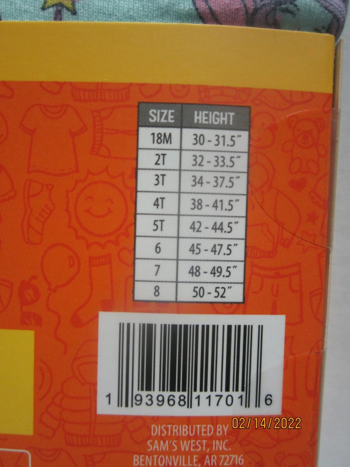 Member's Mark Youth Girls 4-Piece Favorite Fairy Pajamas Size 6