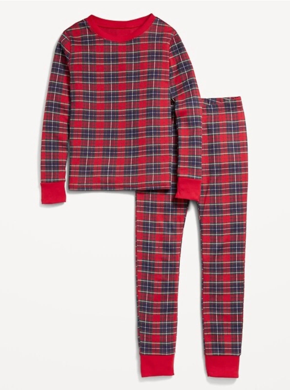 Old Navy Kids Gender-Neutral Plaid Snug-Fit Pajama Set Size XS (5) S (6) L (10)