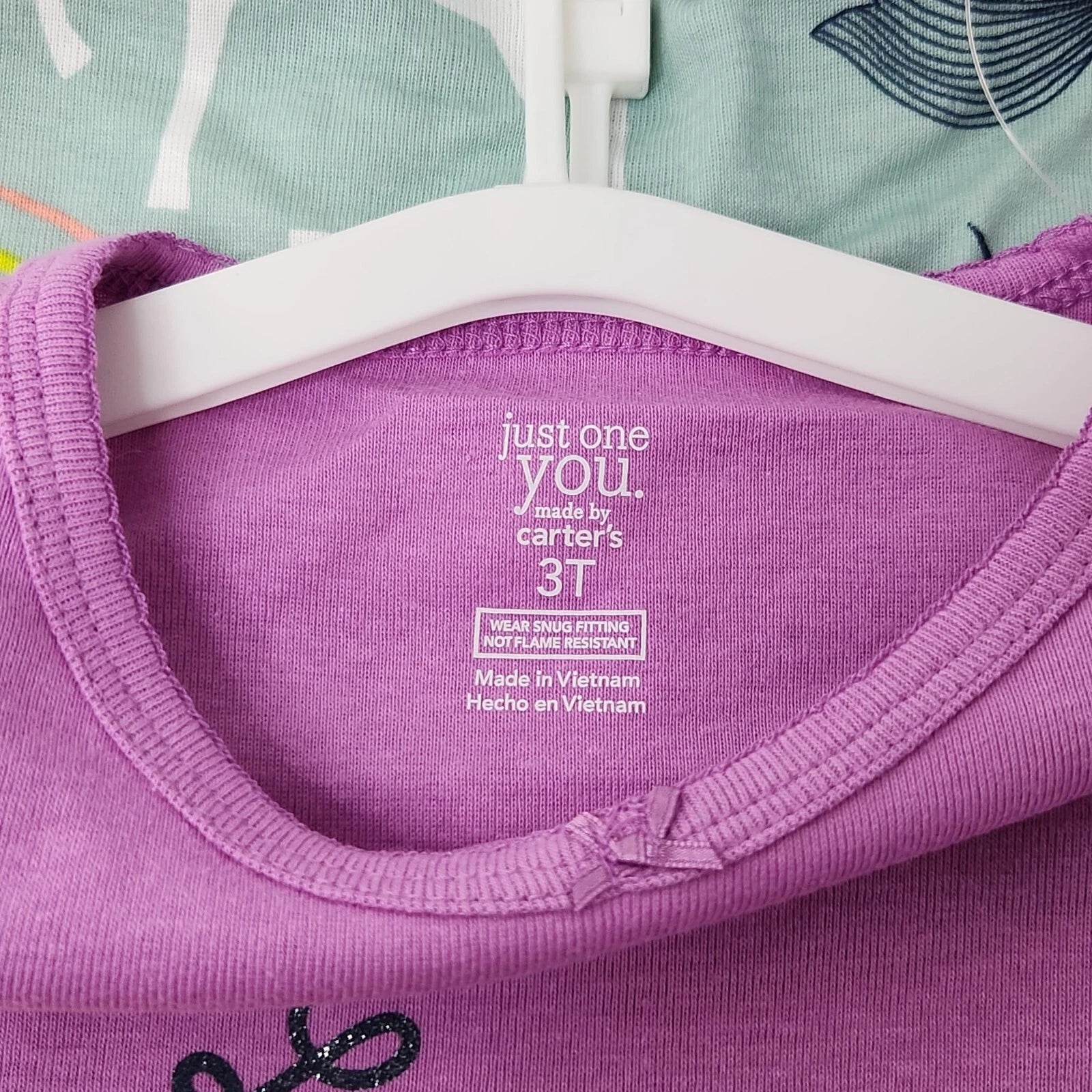 Just One You Girls 3T Unicorn Pajama Set 4-Piece Made By Carters Cotton