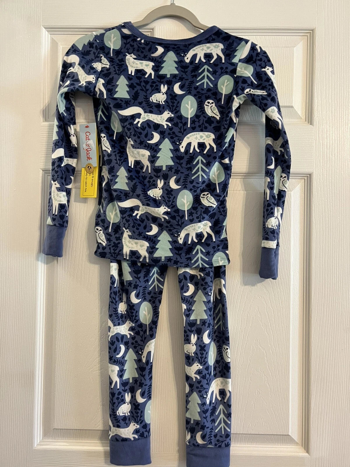 Cat & Jack Kids 10 2 Piece Pajama Set Super Soft Woodlands Forrest Animals New!