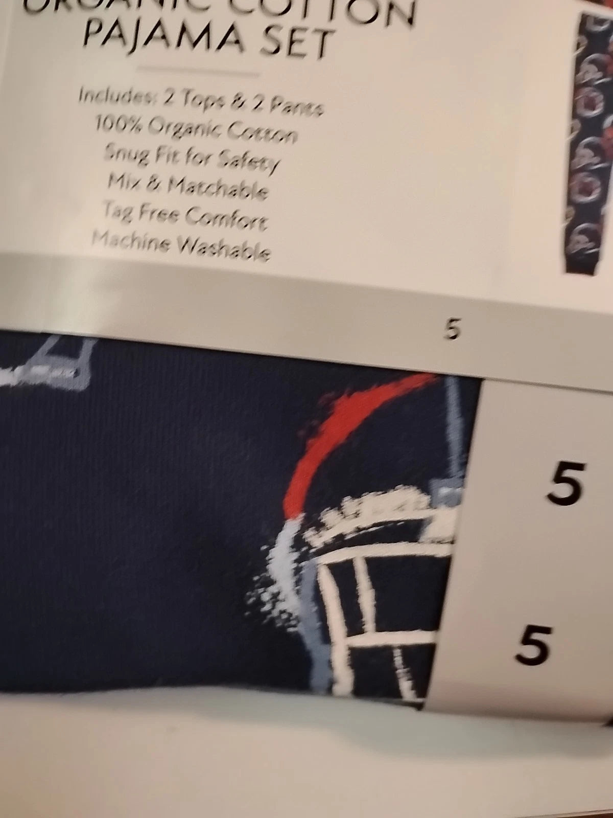 Member's Mark Toddler & Boys 4-Piece Organic Cotton Pajama Set Size 5