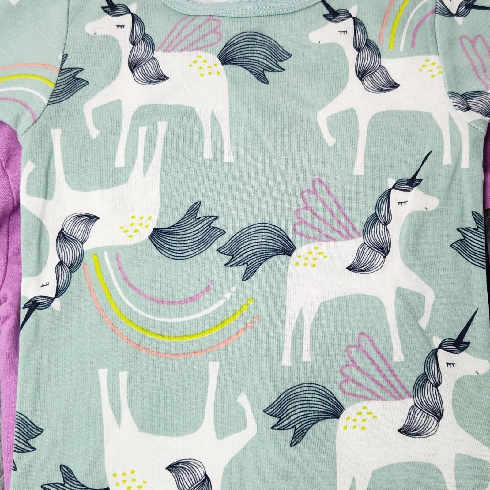 Just One You Girls 3T Unicorn Pajama Set 4-Piece Made By Carters Cotton