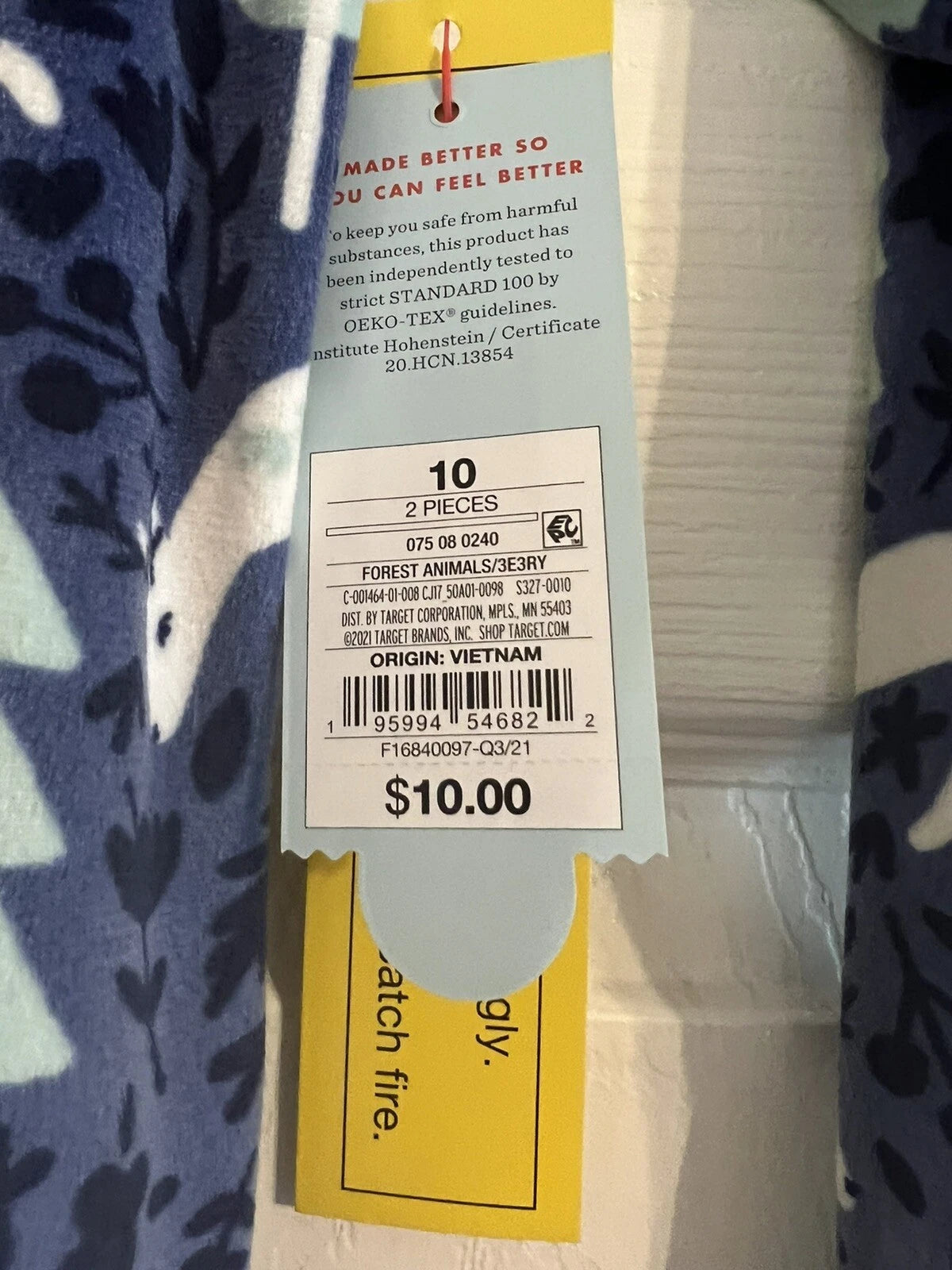 Cat & Jack Kids 10 2 Piece Pajama Set Super Soft Woodlands Forrest Animals New!