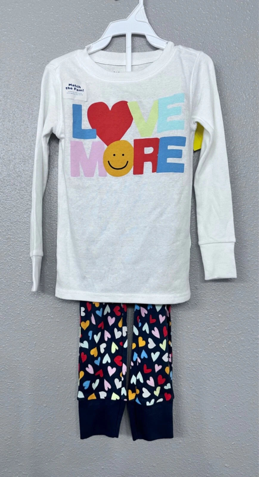 Old Navy Kids Gender-Neutral Love More Matching Snug-Fit Pajama Set Size XS (5)