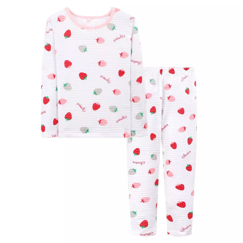 Girls Pajamas Set Pure Cotton Thin Long Sleeved Trousers Children's Clothes