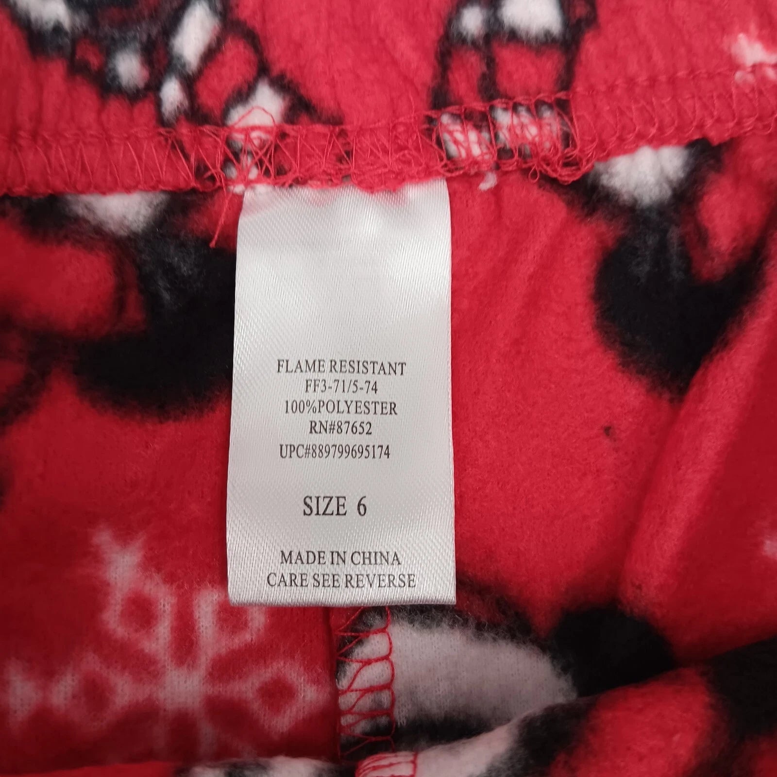 Disney Minnie and Mickey Mouse 2-Piece Christmas Pajama Set - Size 6 - AE6