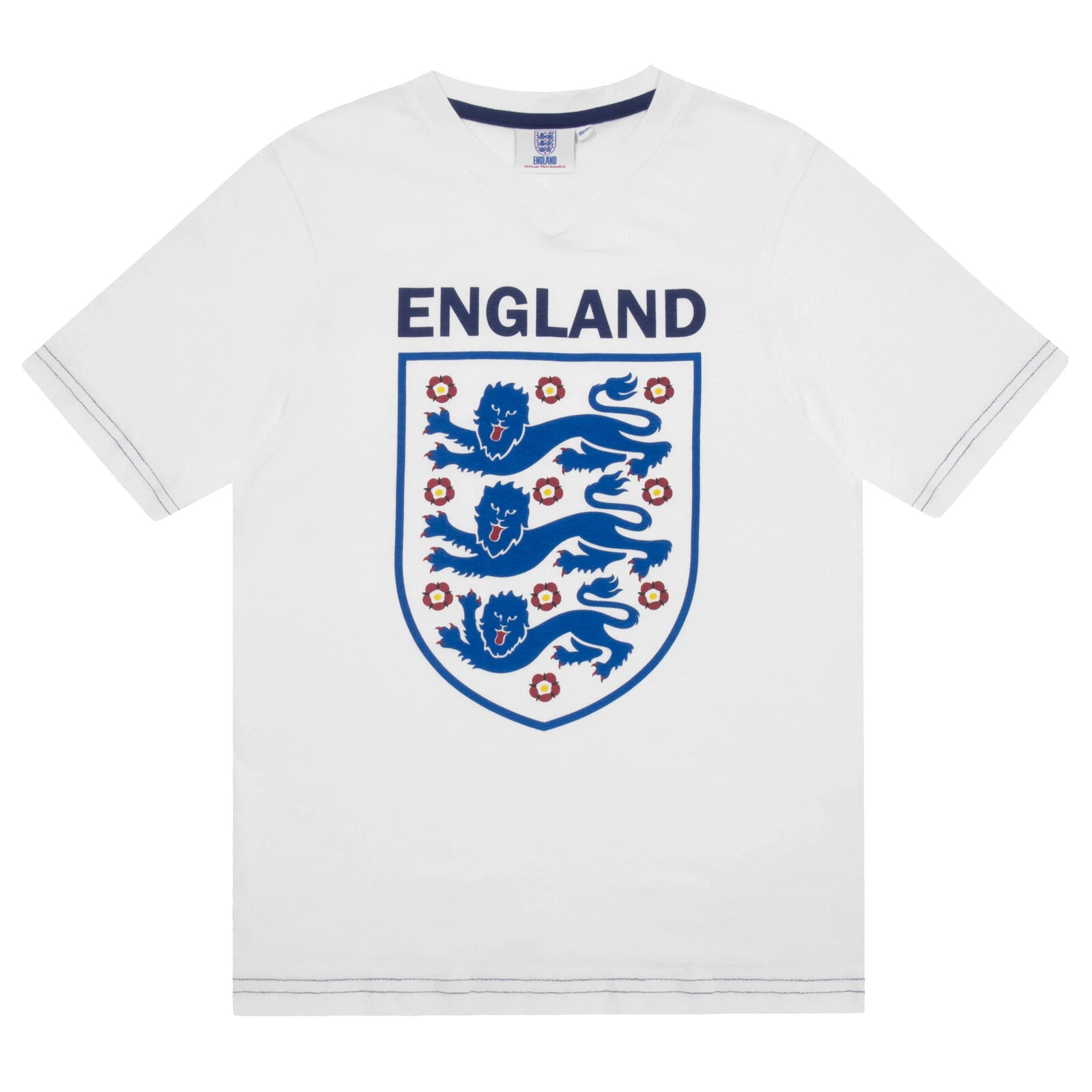 England Boys Pyjamas Short Three Lions Kids OFFICIAL Football Gift
