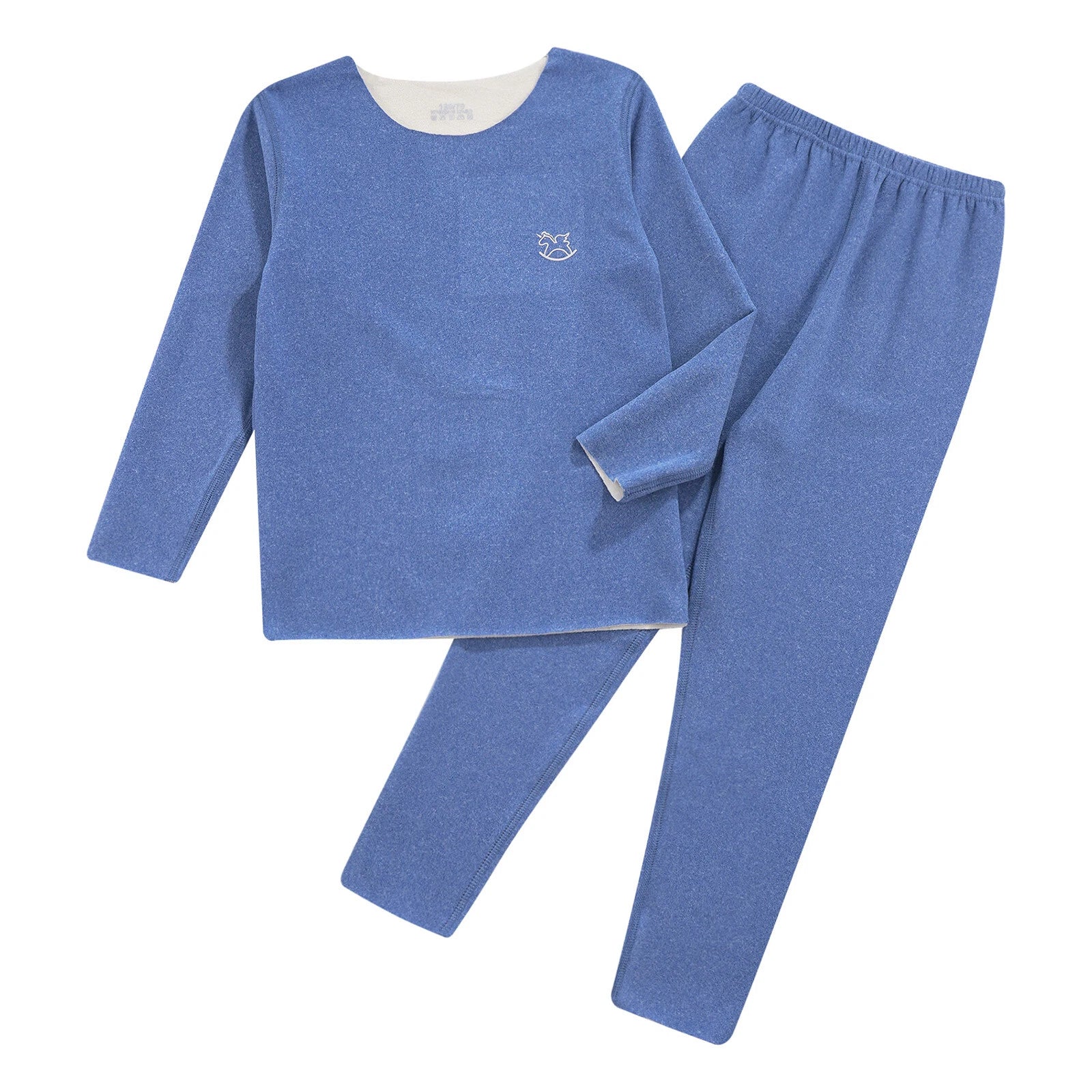 Kids Boys Girls Top With Trousers Cold Weather Loungewear Warm Homewear Pyjama