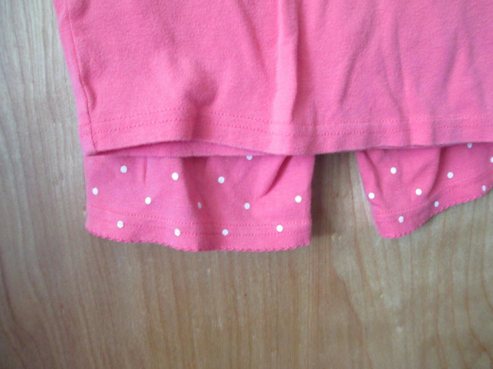 GIRLS 2 PIECE PAJAMAS SET SIZE 10 BY CARTER'S CORAL WITH POLKA DOTS