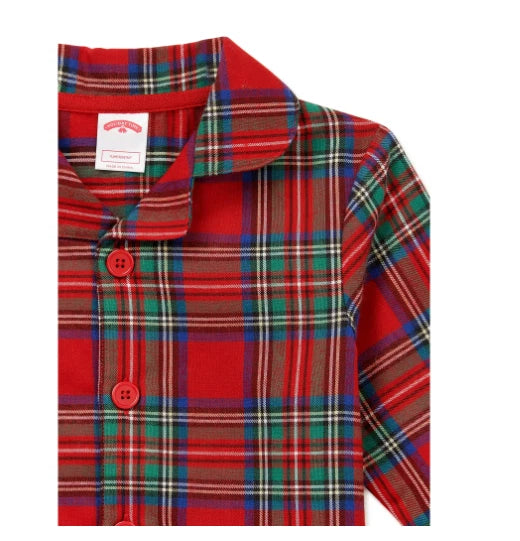 Holiday Time Kids Unisex 2 Piece Flannel Pajama Set Red Size Small 6-7 Christmas