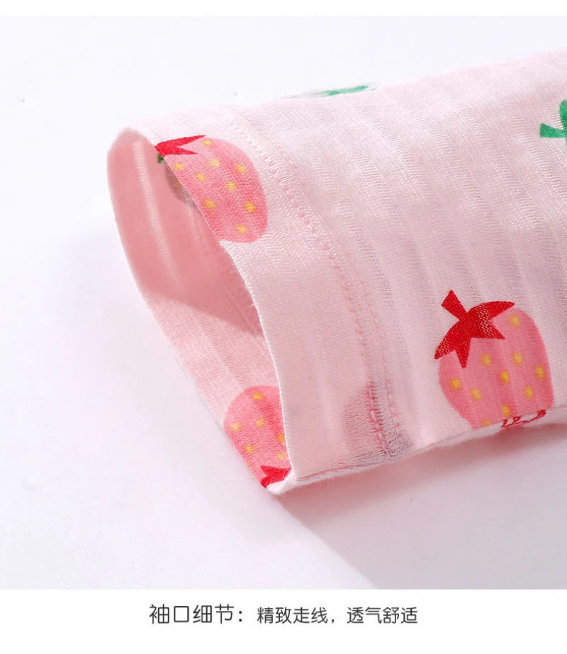 Girls Pajamas Set Pure Cotton Thin Long Sleeved Trousers Children's Clothes