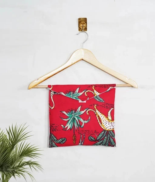 Indian Cotton Red Tiger PJ Set Bridesmaid Pajama Set Women Nightwear Suits US