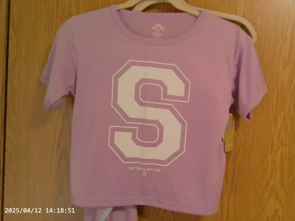 Girls 3 Piece Lavender PJ Set (Pants, Shorts & T Shirt) Size L 14 There Abouts