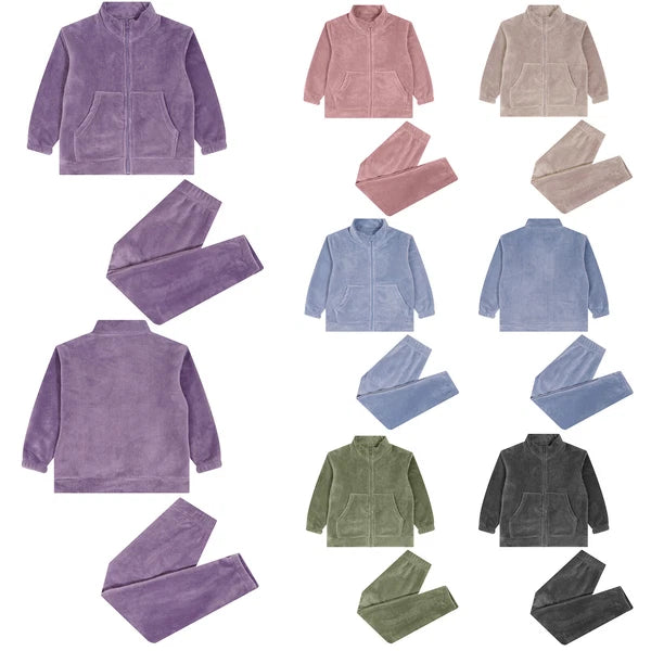 Kids Nightwear Teenagers Housewear Clothing Set Pyjama Set Matching Warm-