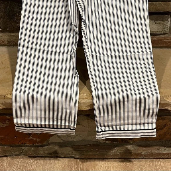 Petite Plume Navy French Ticking Cozy Cotton Blend Striped Kids Pajama Set