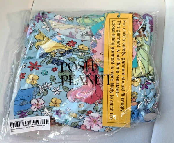 Posh Peanut Disney Princess Long Sleeve Pajama Set size 5/6  5-6 years NWT