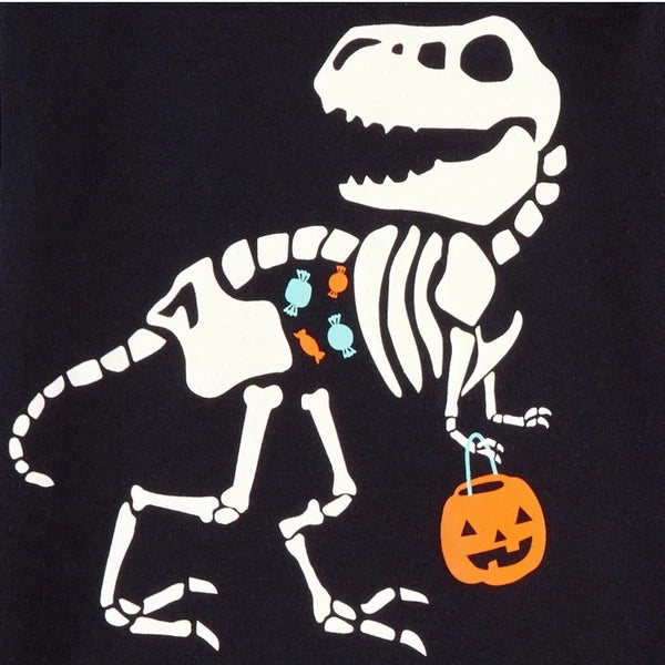 Carter’s Size 2T Toddler Boys 4 Piece Long Sleeve Dinosaur Halloween Pajama Set