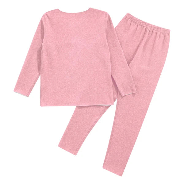 Kids Boys Girls Shirt And Pants Set Pyjama Top With Trousers Long Sleeve Warm