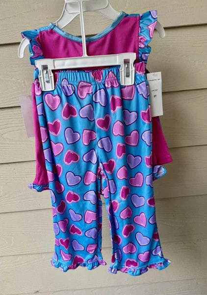 Nickelodeon Paw Patrol Girls 3-Piece Pajama Shorts&Pants Set, 2T, NWT