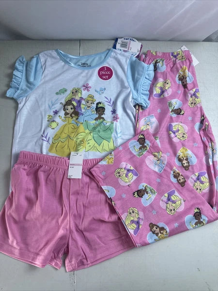 Girl’s DISNEY'S Princess 3 Piece Pajama Set Size 10 NWT