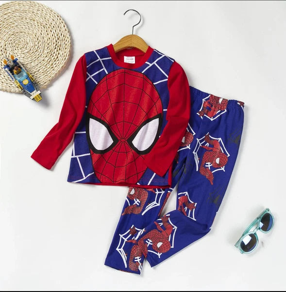 NEW Disney Cartoon Boys Print Long Sleeve 2-Piece Set Pajama