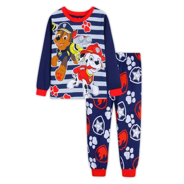 NEW Disney Cartoon Boys Print Long Sleeve 2-Piece Set Pajama