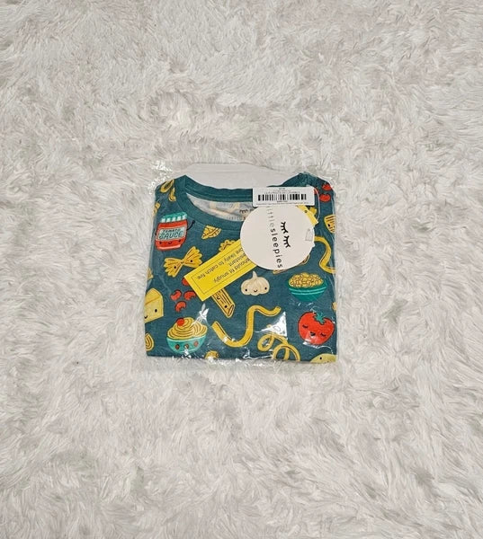 Little Sleepies PASTA PARTY Two Piece Pajama Set SIZE 9/10 NIB NEW