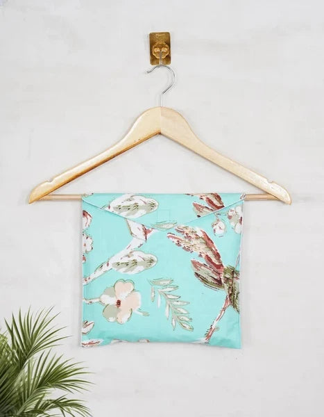 Indian Cotton Green Birds PJ Set Bridesmaid Pajama Set Women Nightwear Suits US