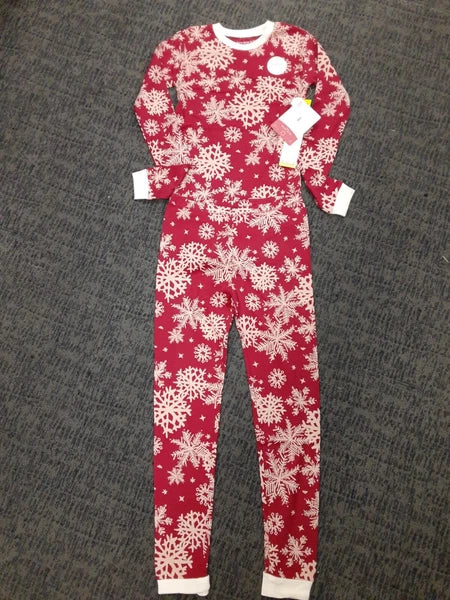 Burt's Bees Kids' Snowflakes Organic Cotton Pajama Set  Red - Size 10 -  R9P1b