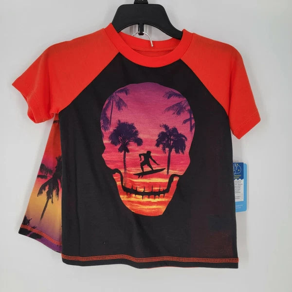 Tropic Skull 2 Piece Short Sleeve Short Pajama Set by Saint Eve Kids NEW XS & S